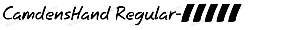 CamdensHand Regular字体转换